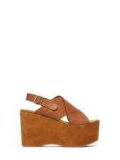 Aniye By sandali Lula platform in pelle e suede cuoio
