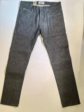 Naked & Famous Super Skinny Guy Fire Rooster Selvedge Raw Denim Jeans 36x34 NWT