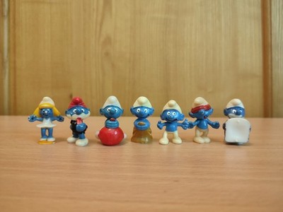 Die Olympiade der Schlümpfe, 7 Figuren, ohne Zubehör, Ferrero, Ü-Ei 1983