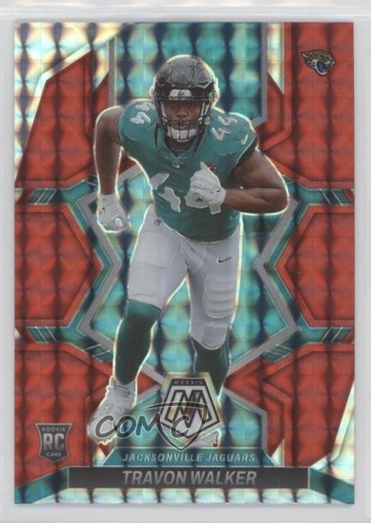 2022 Panini Mosaic Rookies Red Mosaic Prizm Travon Walker #333 5y7
