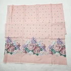 Vintage Daisy Kingdom Pink Painted Roses Border Fabric 3 Yards Floral Cotton