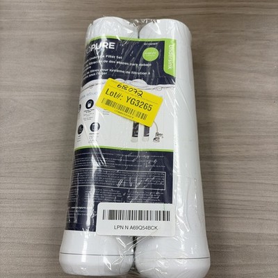 EcoPure ECODWF Dual Stage Water Filter Replacement Set Fits ECOP20 Open Box