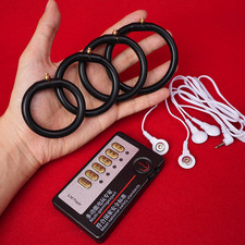 E-Stim S-hock Male Men Penis Enhancer Penis Rings Therapy Device BDSM Sex Toys
