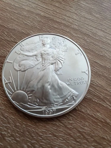 1997 American Silver Eagle Fine Silver Dollar Coin-Uncirculated Ungraded