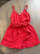 Billabong Romper Red, adjustable Straps, Size Small