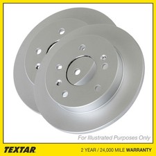 2x Brake Discs Solid For Acura RDX 3.0 Genuine OE Textar PRO Rear 42510STKA00