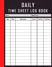 Daily Time Sheet log book: Timeshee..., LOGBOOK, KHALIS
