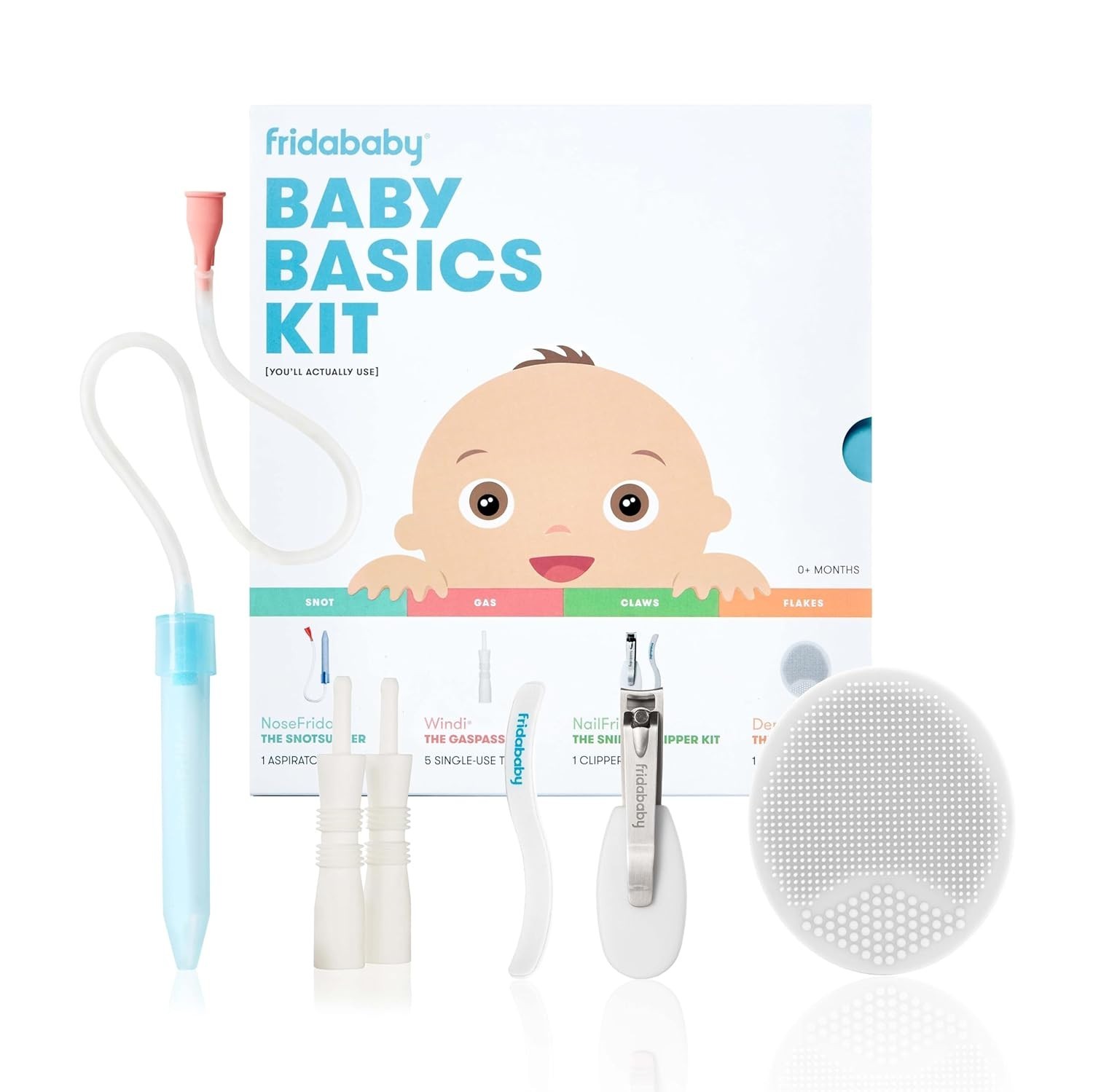 Basics Kit, 6pc Baby Essentials Kit Includes Nasal Aspirator Snotsucker, NailFri