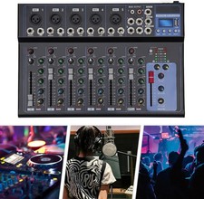 MIXER AUDIO PROFESSIONALE A 7 CANALI, CONSOLE AUDIO M/USB DJ SOUND CONSOLE MIXER
