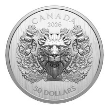 2026 Canada Heraldic Lion 68 Gram Silver Extraordinarily High Relief Proof Coin