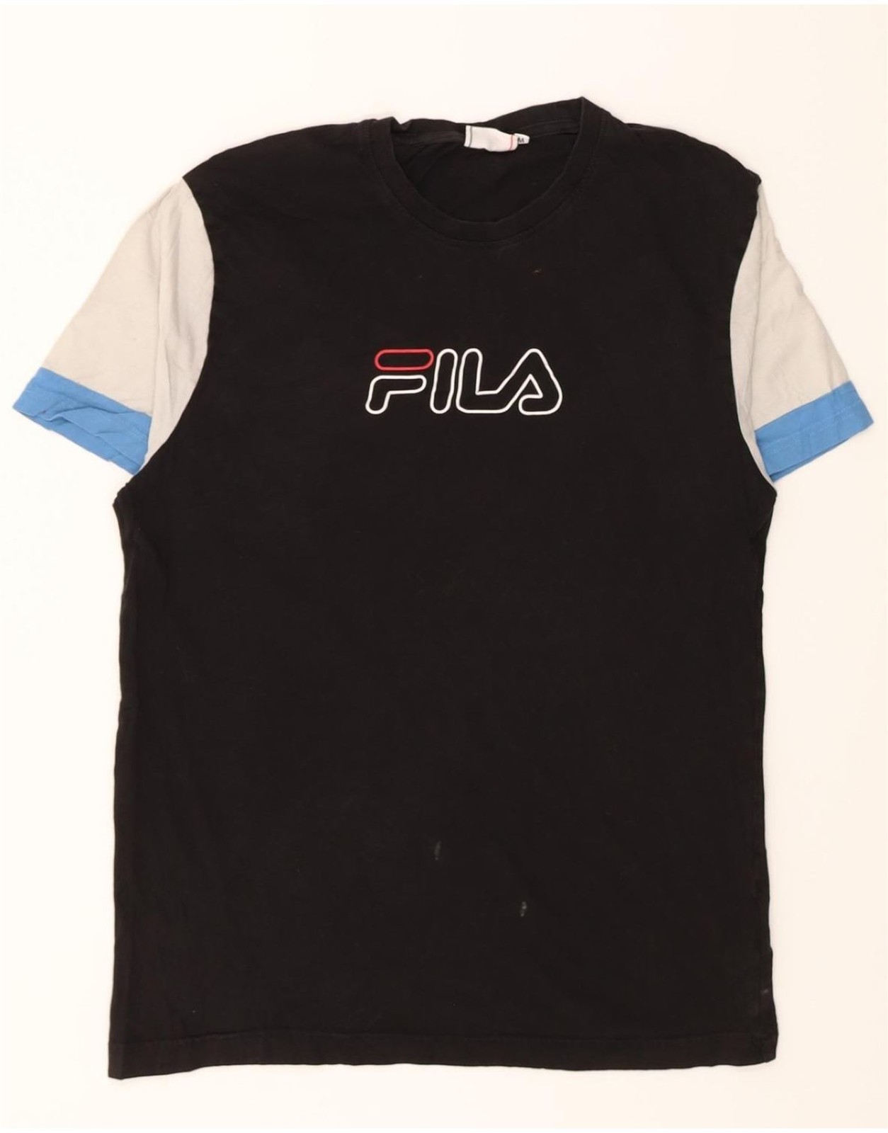 FILA Maglietta Uomo Grafica Top Medium Nero Colourblock Cotone CO11