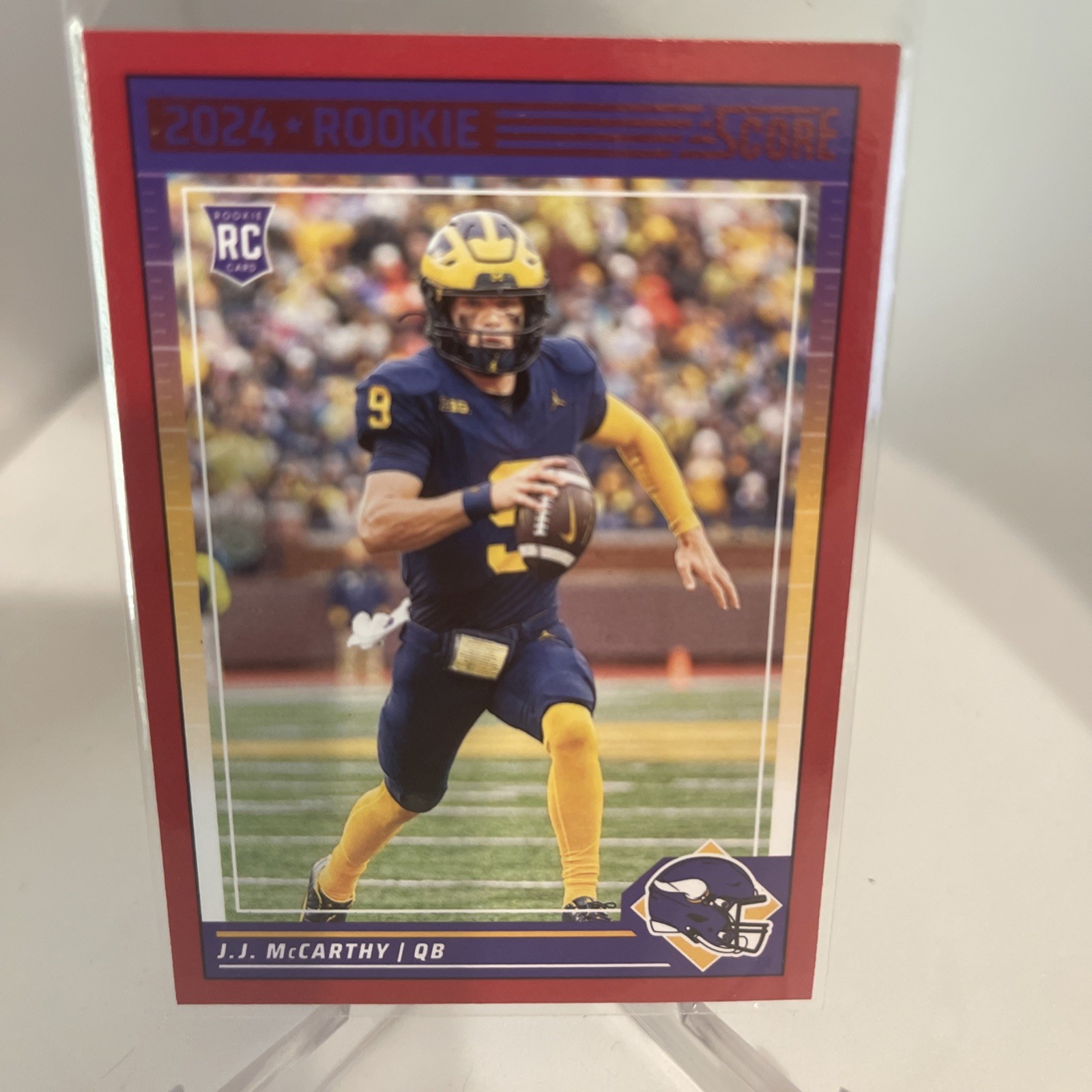 2024 Score - Rookies J.J. McCarthy #304 Red (RC)