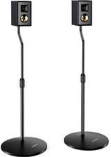 Height-Adjustable Speaker Stand Pair Surround Sound Stands for Small Bookshelf