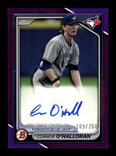 2024 Bowman Connor O'Halloran #PPRA-CO Paper Prospects Autograph Purple /250