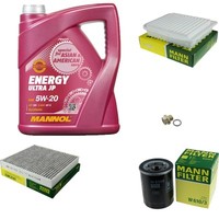 MANN-FILTER Inspektionspakete Mannol 5L Energy 5W-20 FüR Mitsubishi Outlander