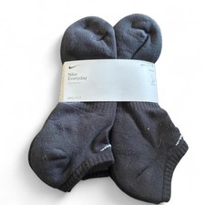 Nike Everyday Cotton Cushioned No Show Socks Black 6 Pair Pack Men 12-15