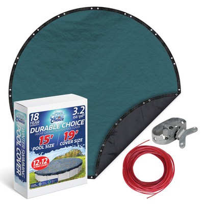 PoolCoverChoice Winter Swimming Pool Cover for 15 ft Round Pool