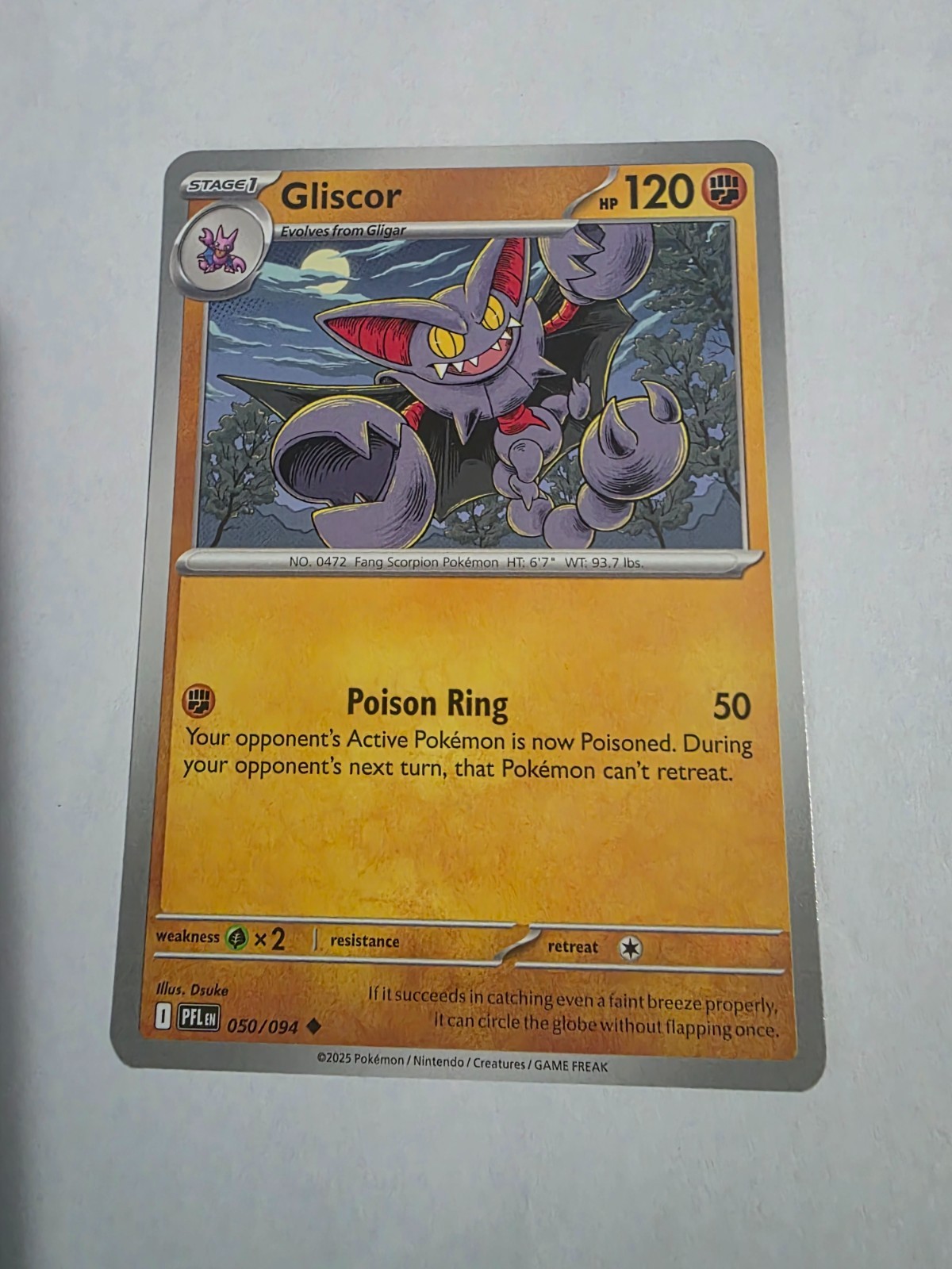 Pokémon Phantasmal Flames Gliscor 050/094 uncommon NM