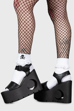 Killstar Deva Heels Shoes Womens Uk 4 Black Goth Alternative