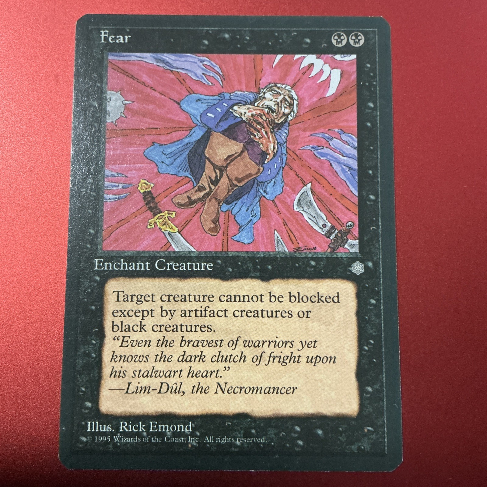 MTG - Magic the Gathering - Ice Age (1995) - Fear- MP