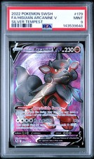 2022 POKEMON SWORD & SHIELD SILVER TEMPEST FULL ART/HISUIAN ARCANINE V PSA 9