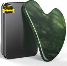 Gua Sha Facial Tools, Natural Jade Stone Guasha Tool for Face Acupuncture Therap