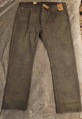Levi's 501 Original Men's Gray Straight Leg Denim Jeans Regular Fit 38x32