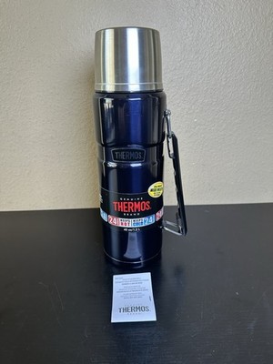 Genuine Thermos Brand Vacuum Insulated Metal Thermos 40 oz/1.2 L - Midnight Blue