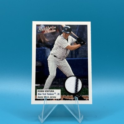Robin Ventura 2003 Fleer Double Header MINI Game Worn Jersey New York Yankees