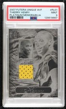 2007 World Football Unique Platinum Jerseys /195 Thierry Henry PSA 9 MINT 0cp0