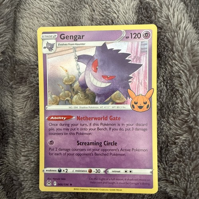 #ad Pokémon GO 151 NEW TRICK or TRADE 2023 STAMPED HOLO Gengar 66 196 Pokemon $15.00