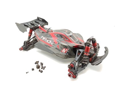 Arrma Typhon 6S 1/8 Buggy Roller Slider Chassis w/ 2 Bodies Used