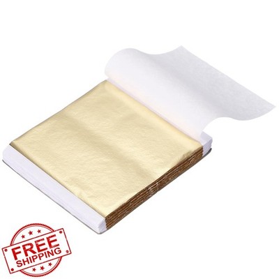 MECCANIXITY Gold Leaf Sheets 3.3x3.7 inch