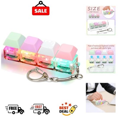 Color-Changing Keyboard Fidget Toy with Keychain - Sensory Fun for Anxiety