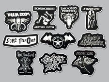 Crust Punk Vinyl Sticker Lot 10 Stickers SET 4 thulsa doom sore throat hiatus