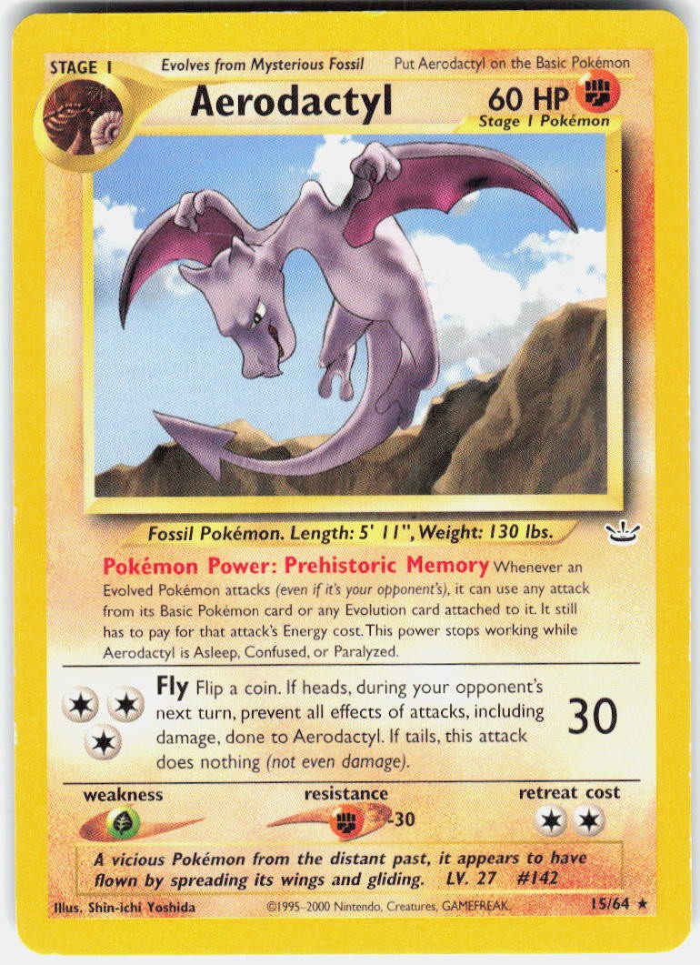 Aerodactyl 15/64 Rare Neo Revelation Pokemon Unlimited HP