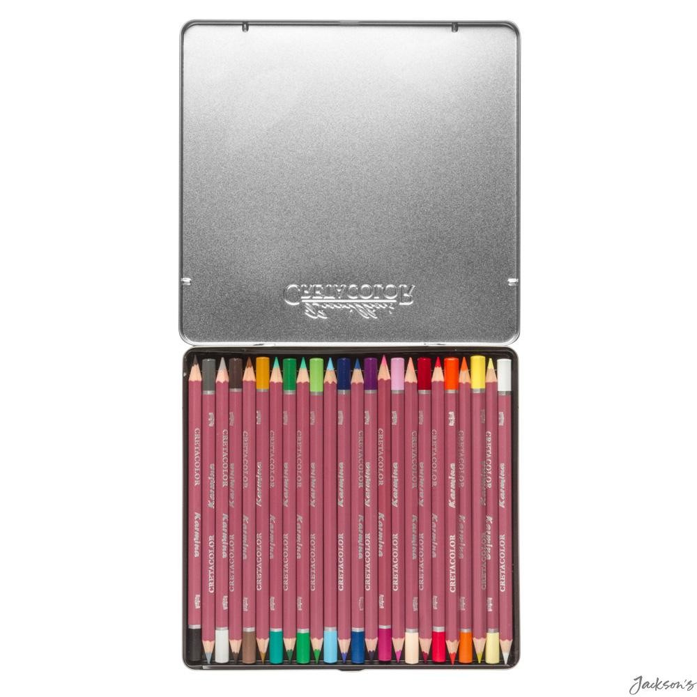 Cretacolor Karmina Colour Pencil Set Wood 24 Pack For Drawing Sketching