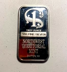 1 Troy oz Northwest Mint Bar .999 Silver Plating Fine Metal Silver Bar