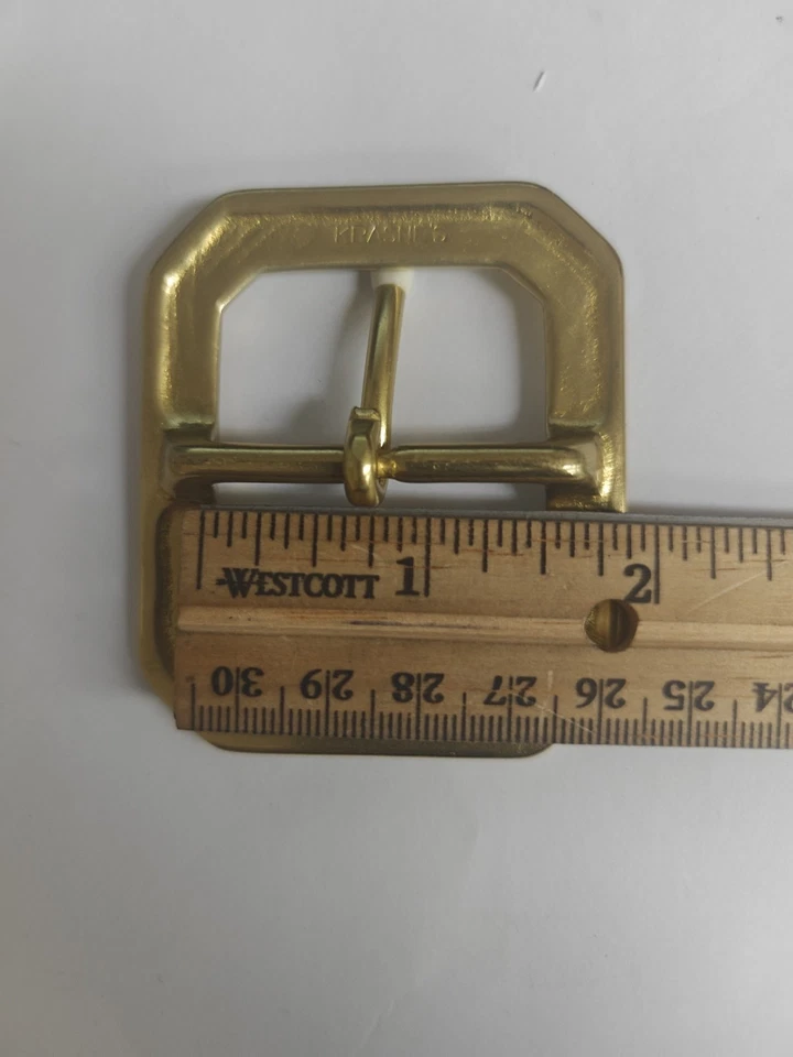 Hebilla de cinturón de esquina recortada LATÓN MACIZO 1-1/2" paquete de 6 totalmente nueva Foto 4 de 4