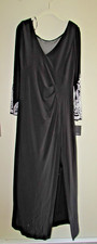 Nordstrom Marin Long Black Dress Drape 16W NWT Formal Mother of the Bride