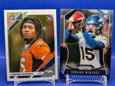 Juwann Winfree 2 Rookie Card 2019 Panini Optic #147 + Prizm #387 Broncos RC