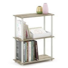 Furinno TURN-N-TUBE 3-Tier Corner Storage Shelf - Easy Assembly, No Tools Req.