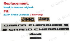 Gloss Black Front Rear Jeep 4x4 Overland Door Grand Cherokee Emblem 2021 2 Row