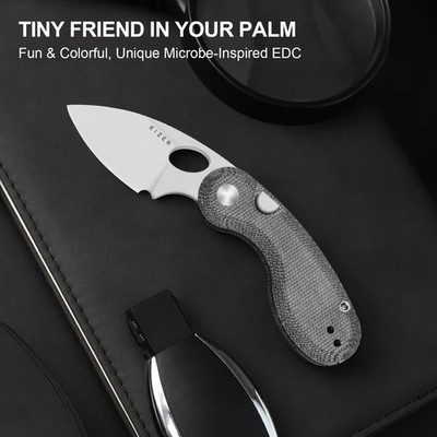 Kizer Cutlery Folding Knife 2.13'' 14C28N Sandvik Steel Blade Micarta Handle