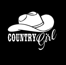Country Girl Decal Self Adhesive Truck Or Car Decal Easy Apply.