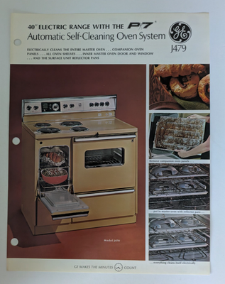 Vintage GE P7 Self-Cleaning General Electric Range Brochure Model