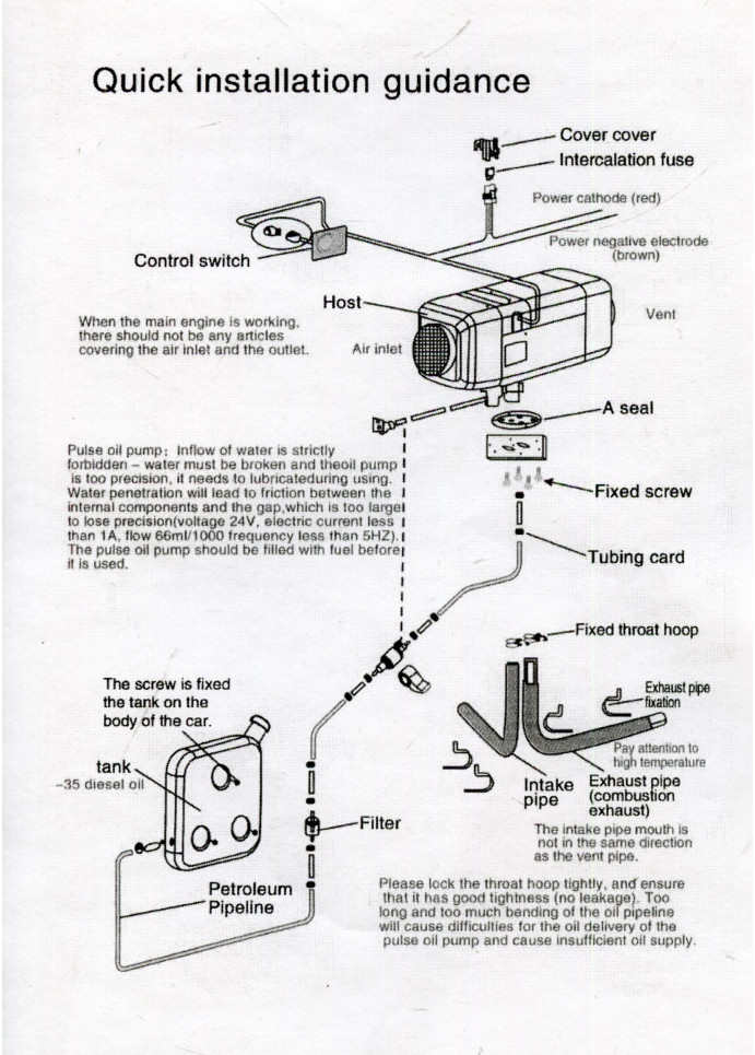 Diesel Heater 12V 5KW Diesel Air Heater with LCD Monitor For Trucks Touring Car