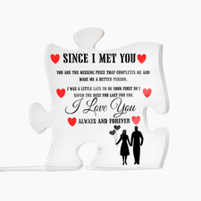 Since I Met You Acrylic Puzzle Gift to Wife Husband Soulmate Girlfriend Boyfrien