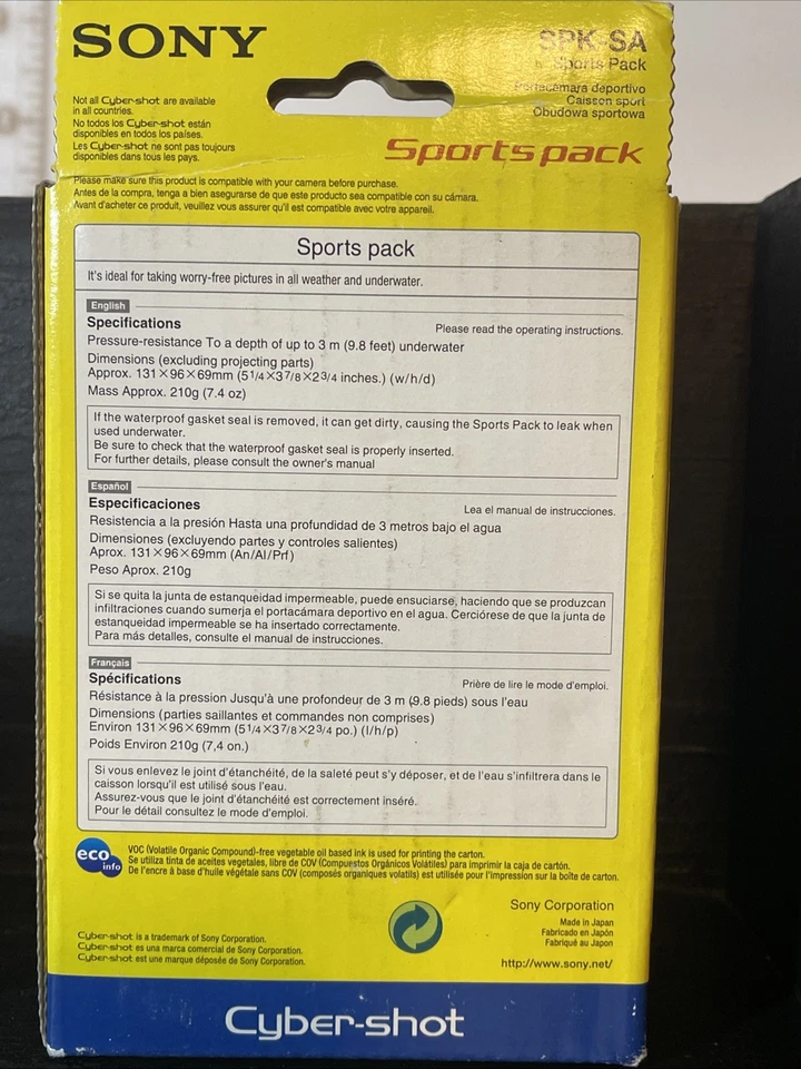 Sony SPK-SA Case Water Resistant Sports Pack Compact Camera Cover 3M Depth - Image 4 of 4