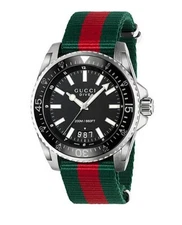 Gucci Dive YA136206 Men's Watch - Red/Green